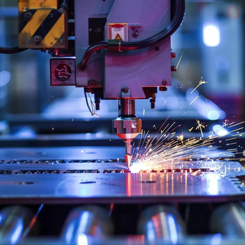 CNC laser cutting and robotic welding technology used in sheet metal fabrication