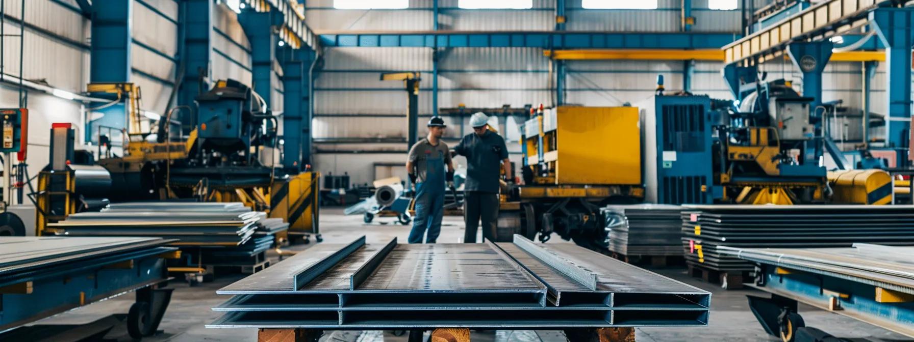 sheet metal manufacturers working in a factory