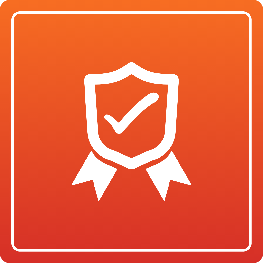 Quality assurance badge symbolizing durability and compliance for commercial sheet metal fabrication services at Duct Duct Goose.