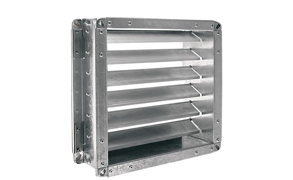 Image of a Backdraft Damper, essential for air controls. See how filter box systems and dampers work to optimize air quality and airflow.